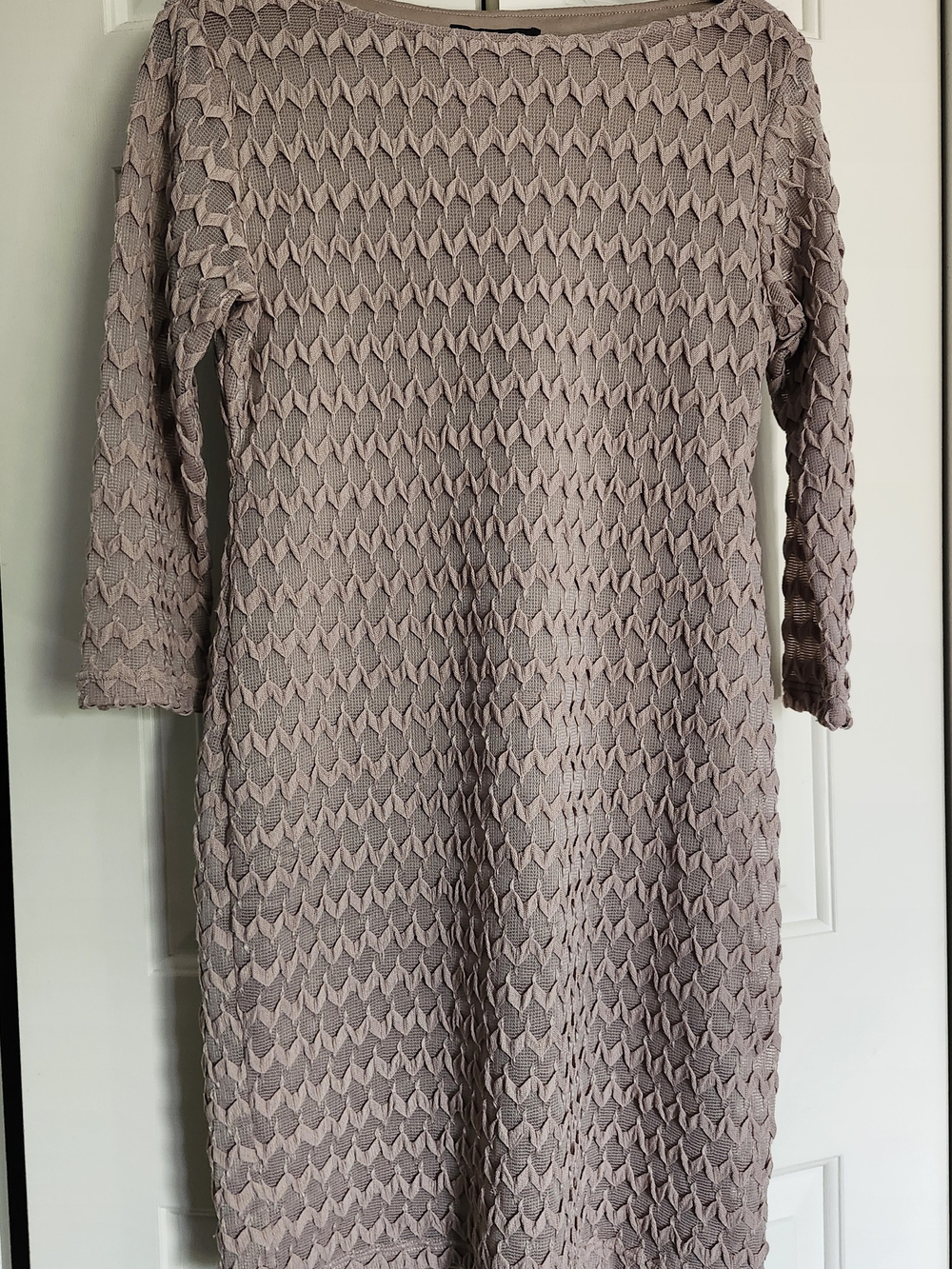 Textured Sharagano Knit Midi Dress in Dusty Mauve - COMFY!